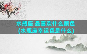 水瓶座 最喜欢什么颜色(水瓶座幸运色是什么)